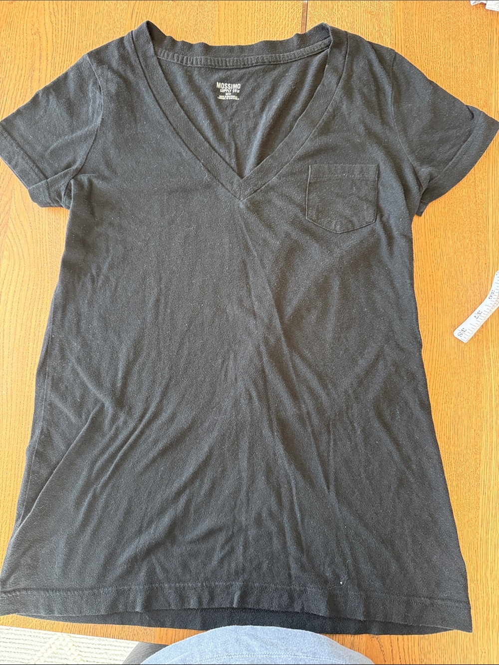 Mossimo Supply Co. Black V-Neck Pocket Short Sleeve Tee
